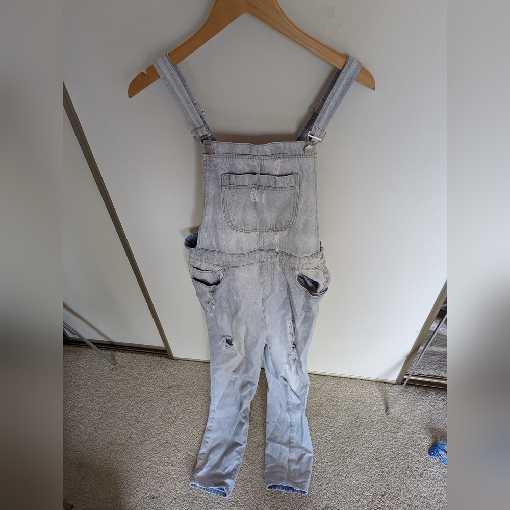 Forever 21 Light Wash Overalls